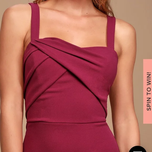 Sweetest Moments Magenta Ruched Bodycon Dress - Picture 4 of 4